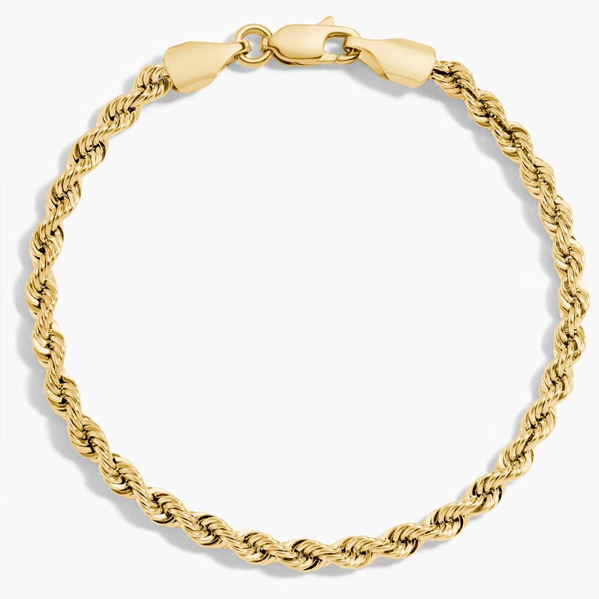 925 Sterling Silver Rhodium Plated Rope Chain Bracelet | Unisex Bracelet