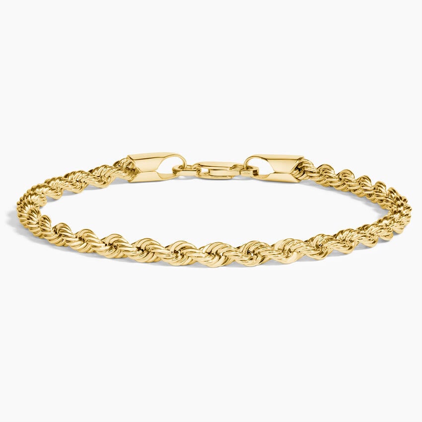 925 Sterling Silver Rhodium Plated Rope Chain Bracelet | Unisex Bracelet