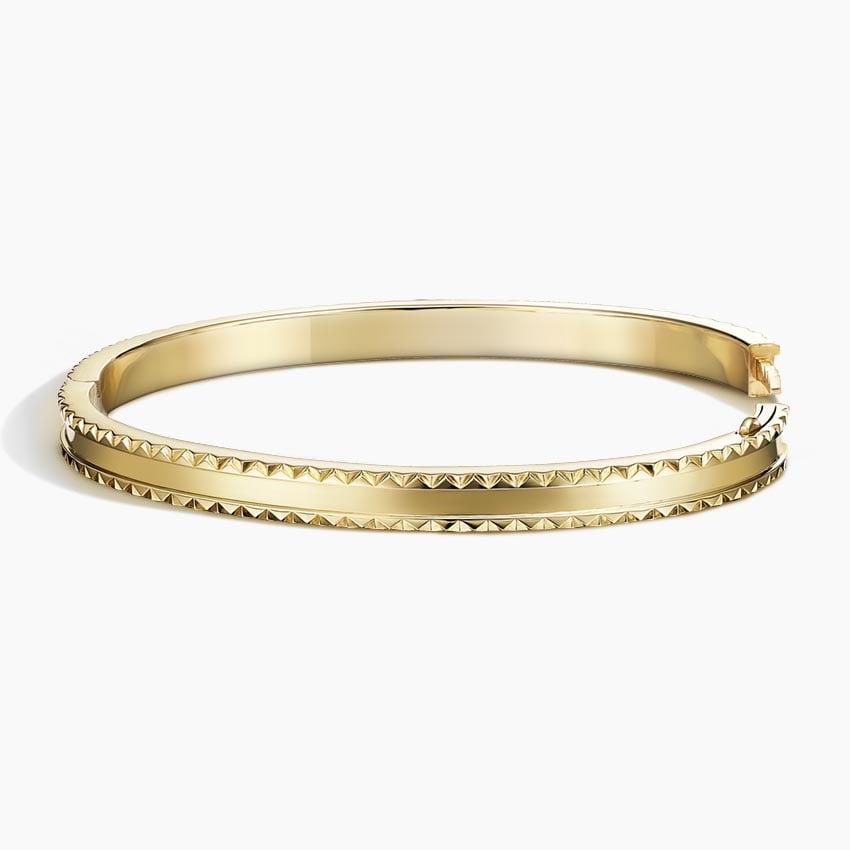 925 Sterling Silver Textured Bangle Bracelet