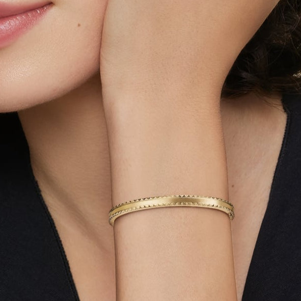 925 Sterling Silver Textured Bangle Bracelet