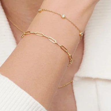 925 Sterling Silver Paperclip Chain Bracelet