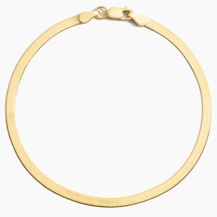 925 Sterling Silver Bracelet Duo – Herringbone and Link Chain