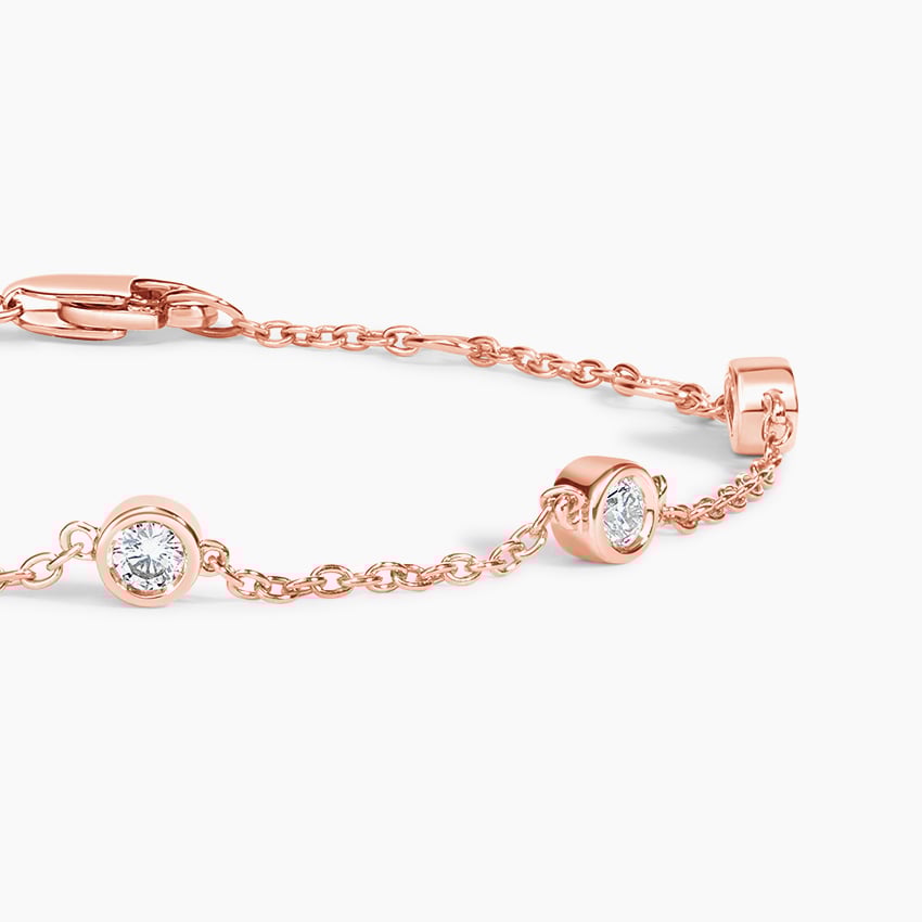 925 Sterling Silver CZ Diamond Station Bracelet – Minimal Elegant Design