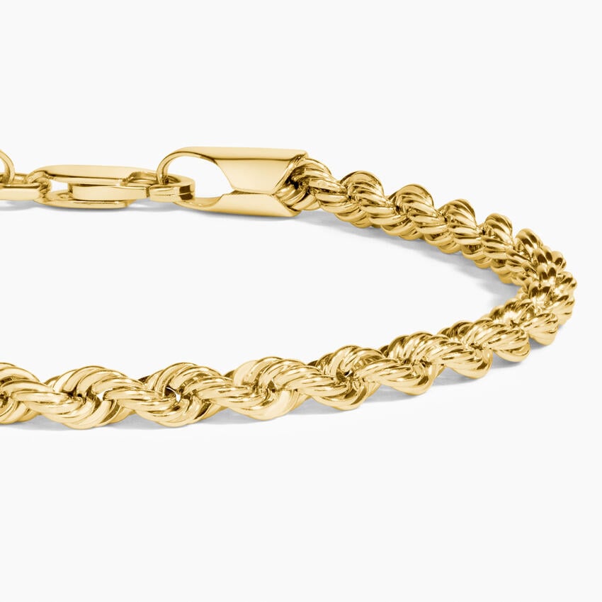 925 Sterling Silver Rhodium Plated Rope Chain Bracelet | Unisex Bracelet